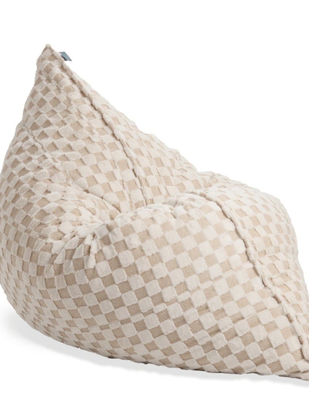 Lovesac Pillowsac cover: Taupe Checkered Phur
